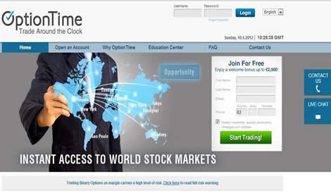 optiontime Binary Options Broker