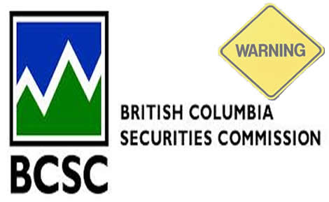 British Columbia Securities Commission (BCSC) warning